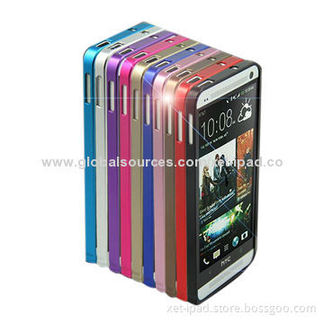 Aluminum Alloy Bumper Cases for HTC One M7 with Various Colors Available